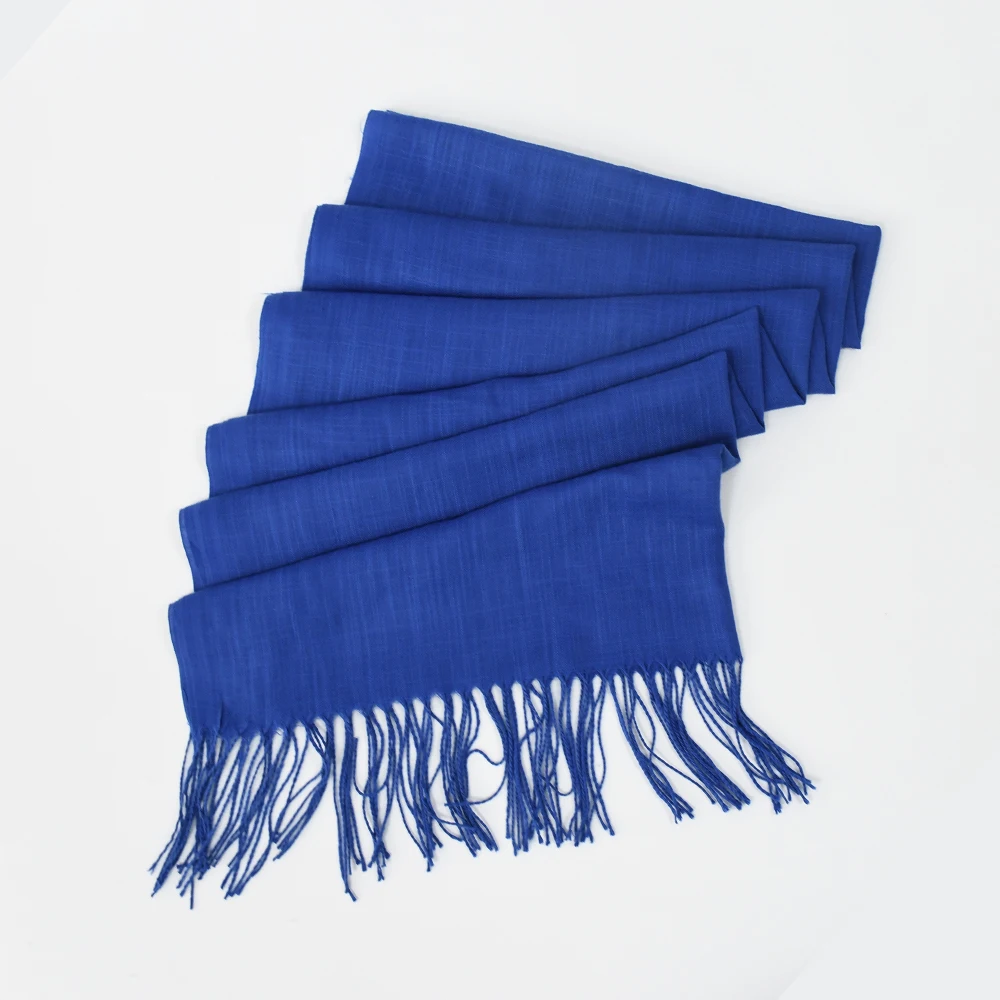 Fashion Solid Color shawl Muslim Women Cotton Crinkle Hijab Shawl Muslim Scarf