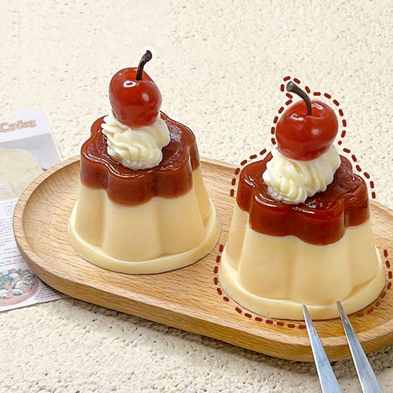 Wholesale Decompression Toy Pudding Cake Pinching Silicone Tpr Soft Glue Food Jelly Squishy Squeeze Toy