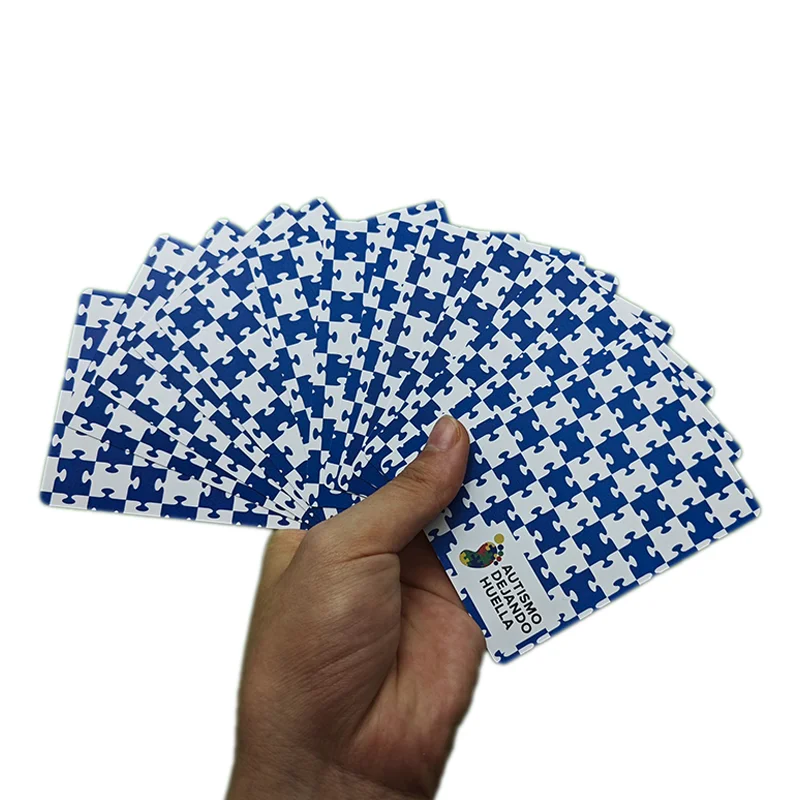 Customized Premium Quality 2 Deck Blue And Red Waterproof Plastic Pvc Poker Playing Cards Set