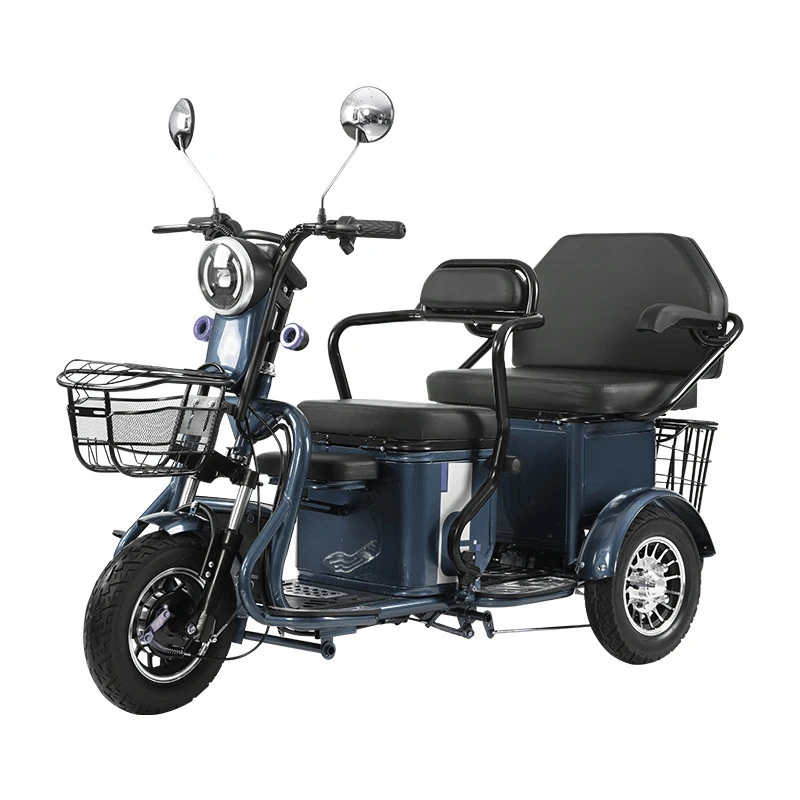 600W/800W/1000W Three seat tricycle three wheel electric tricycle disabled tricycle