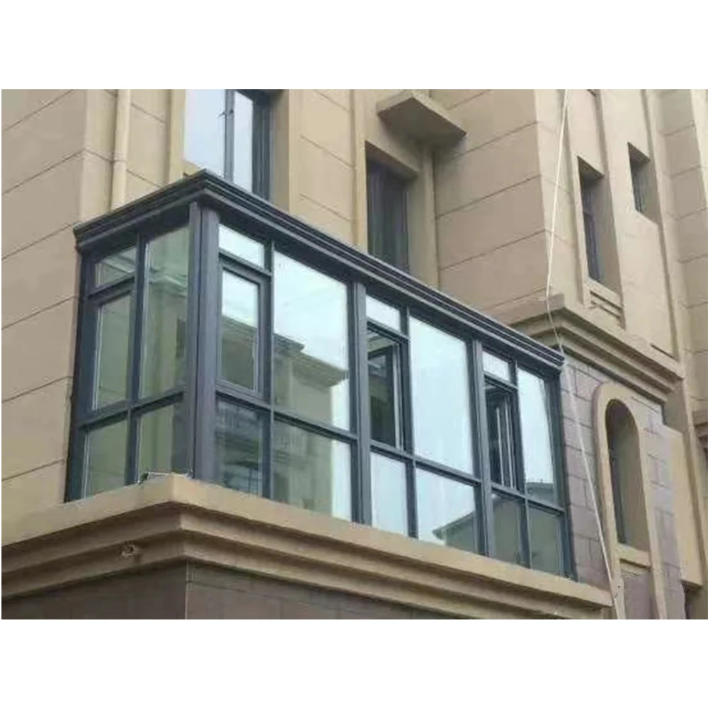 Customized sunrooms glass houses aluminium slant glasshouse megasun solarium for sunroom
