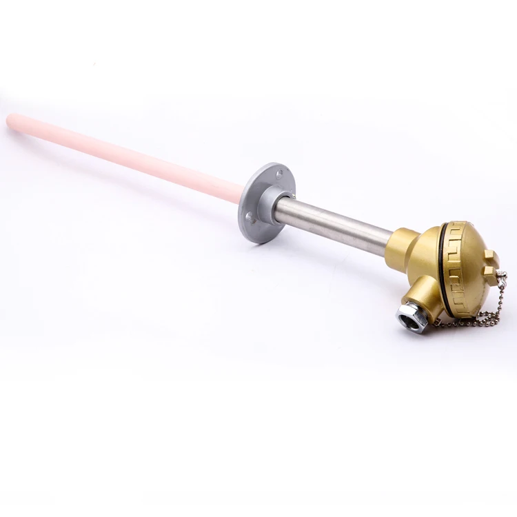 wholesale pt Rt high temperature sensors s type fixed flange thermocouple for industrial