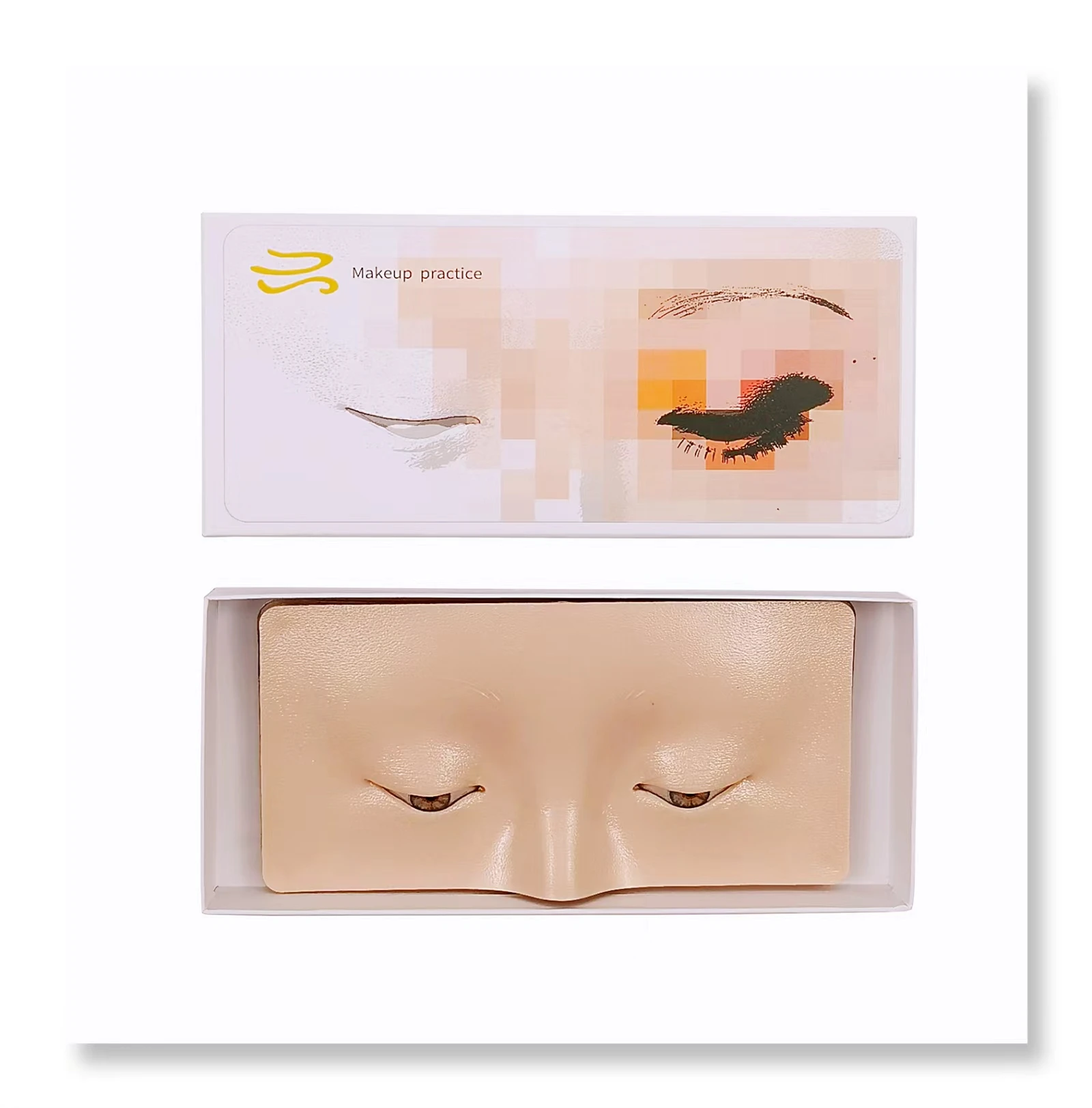 Hot Silicone 5D Eyebrow Eye Makeup Practice Skin Pad Professional for Makeup Beauty Academy Silicone eye mold