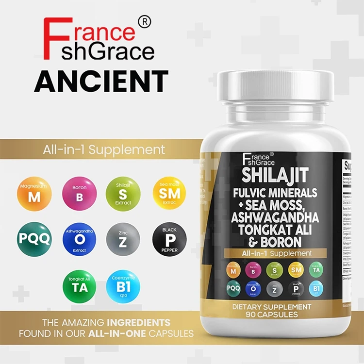 Pure Shilajit Supplement Alt to Shilajit Resin Fulvic Acid & Trace Minerals Shilajit Capsules for Men