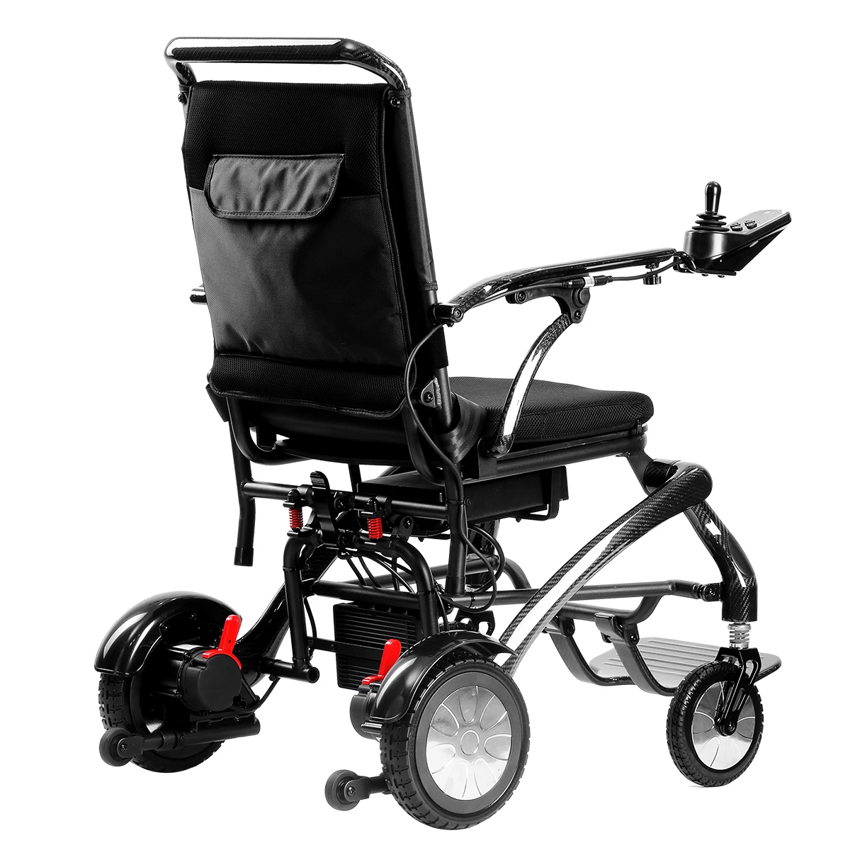 2024 Hot Sales Luxury Travel Power Foldable Lightweight Lithium Battery Fully Automatic Folding Carbon Fiber Electric Wheelchair