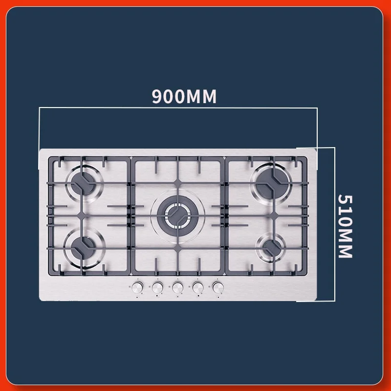Modern Novel Design Hotel Gas Stove European Gas Stove with Prices Mirror Glass 5 Oven Gas Stovelow Price Best Welcome Fashion