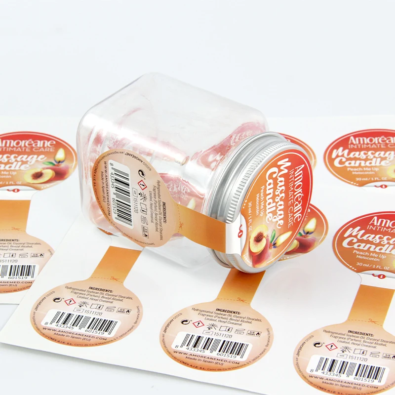 Custom Self Adhesive Waterproof Food Tamper Proof Seals Stickers Logo Label Maker Etiqueta Glossy Labels For Jar