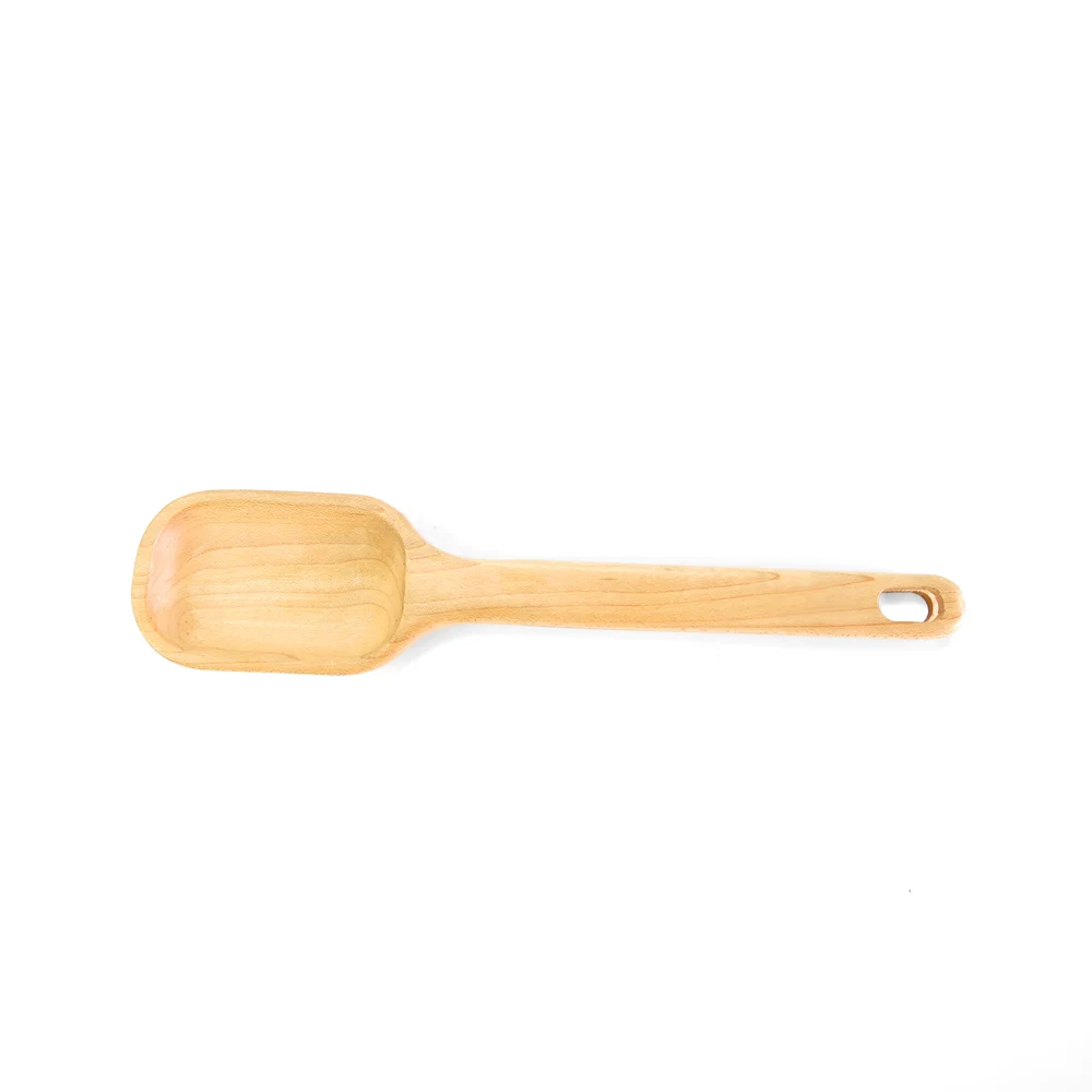 Eco-Friendly Natural Reusable BPA Free Bamboo Spatula Small Wood Shovel Wooden Scoop And Store Spoon