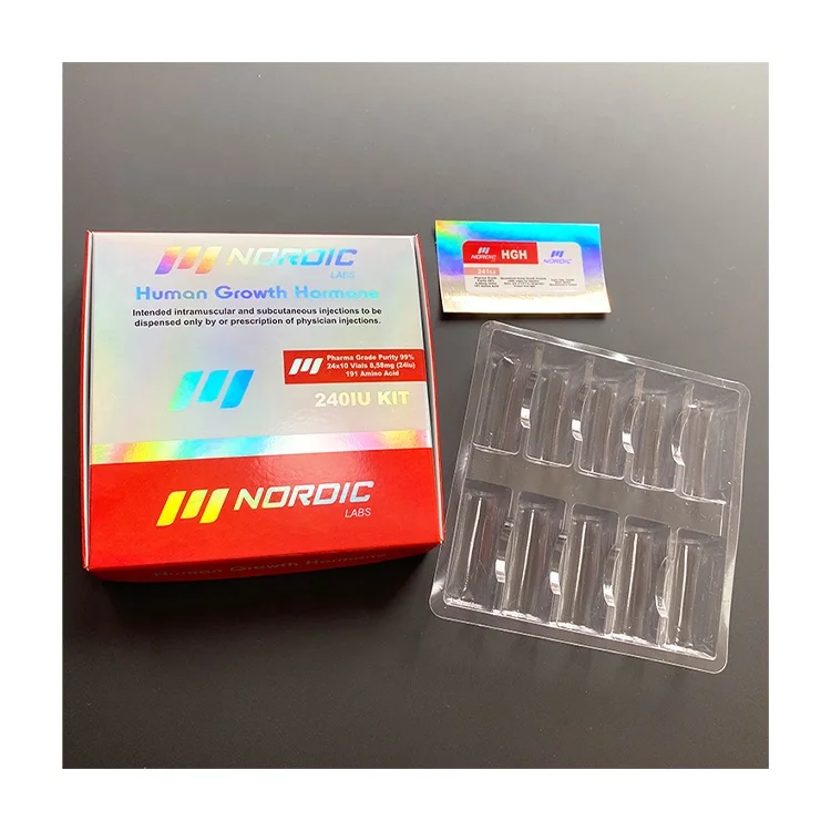 Pharma packaging 52 - Red printing hot sale product packaging label Injectable steroides label sticker Growthh Hormone labels