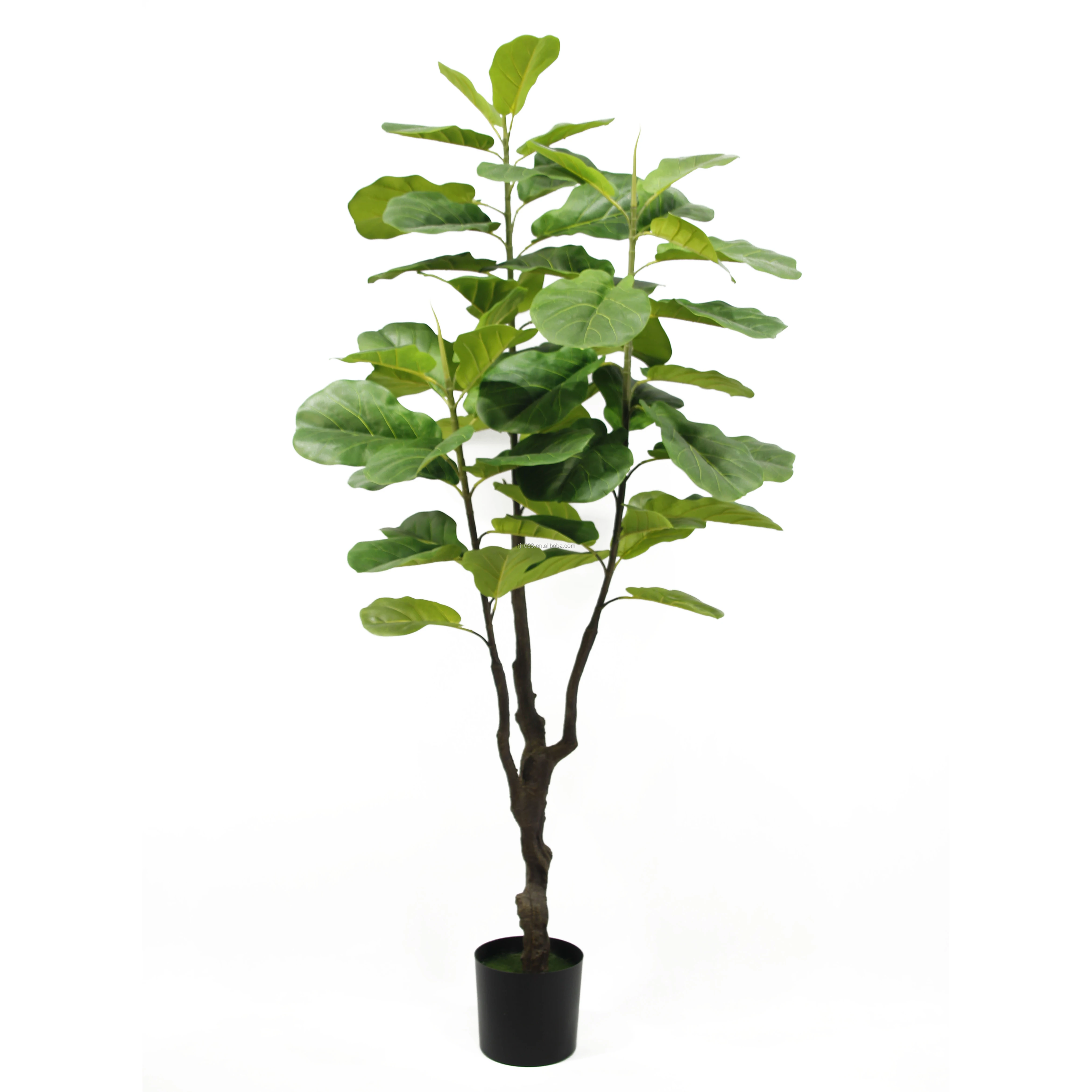 180CM Tall 6Trunks 203 Leaves Real Touch Faux Lyrata Potted Plants Artificial Ficus Fiddle Leaf Fig Tree For Interior Decor
