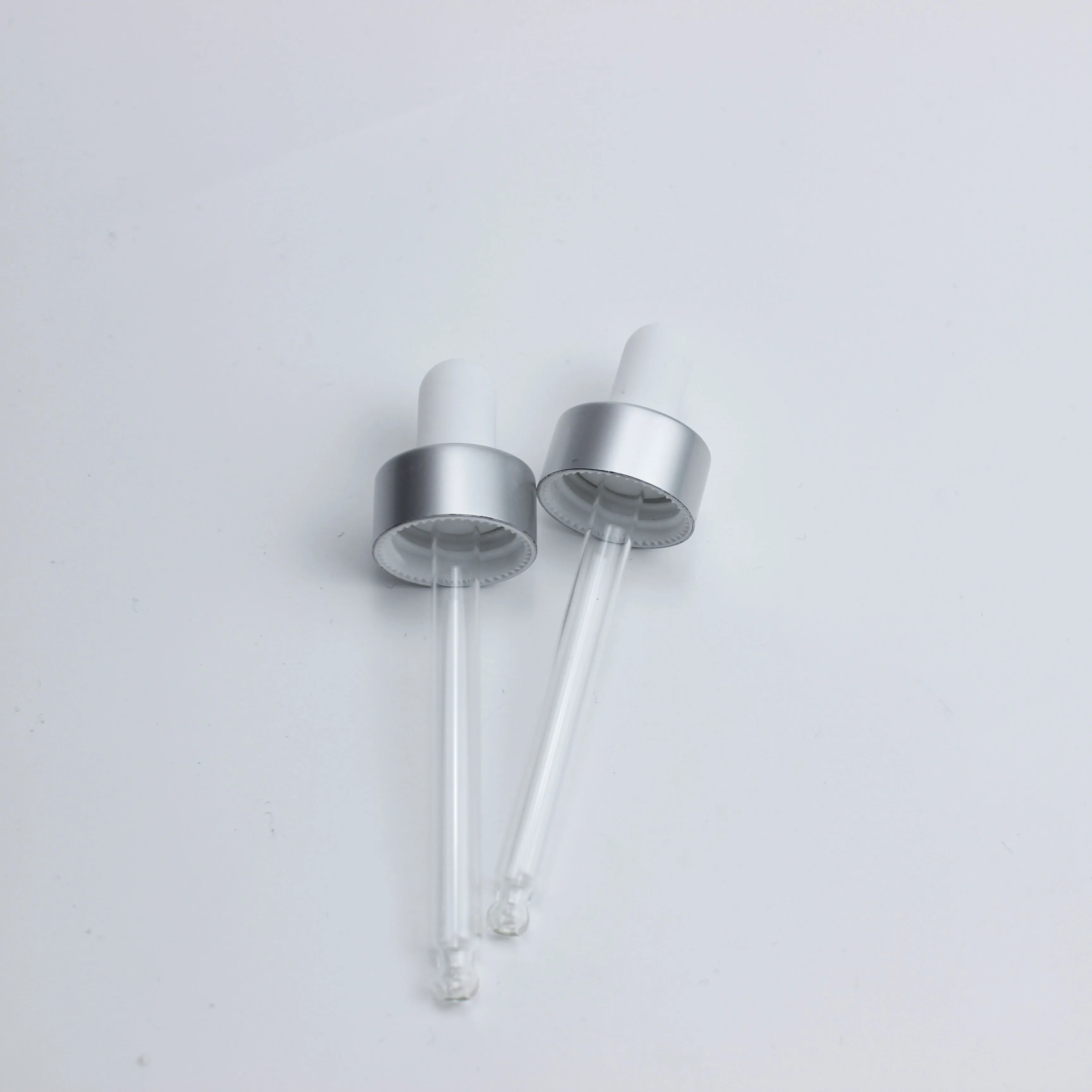 20mm Plastic aluminium silver screw dropper cap for glass essential oil bottle