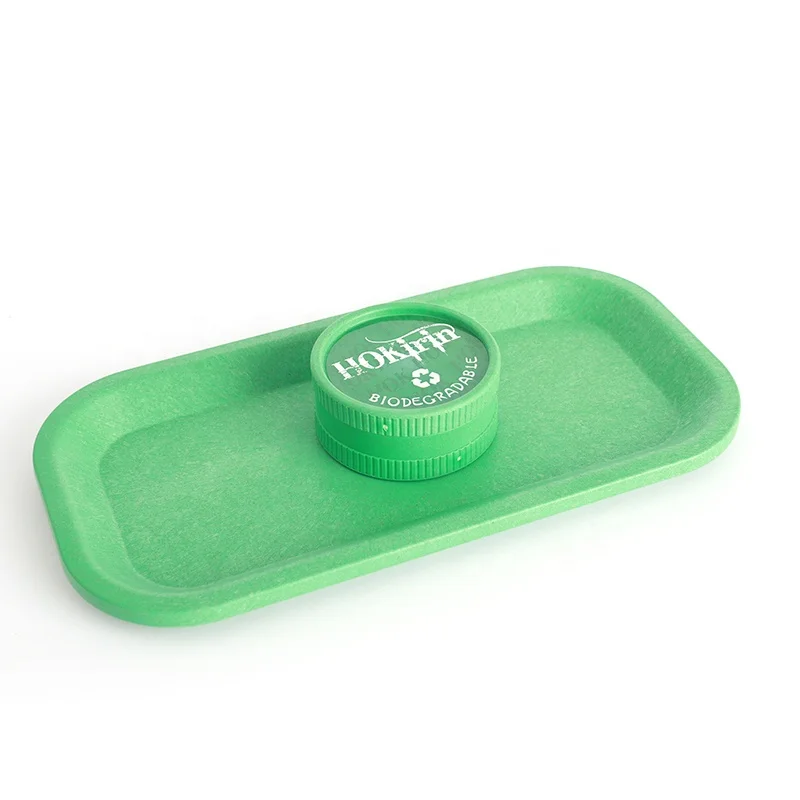 wholesale rolling tray and tobacco grinding complete plant fiber degradable herb grinding machine
