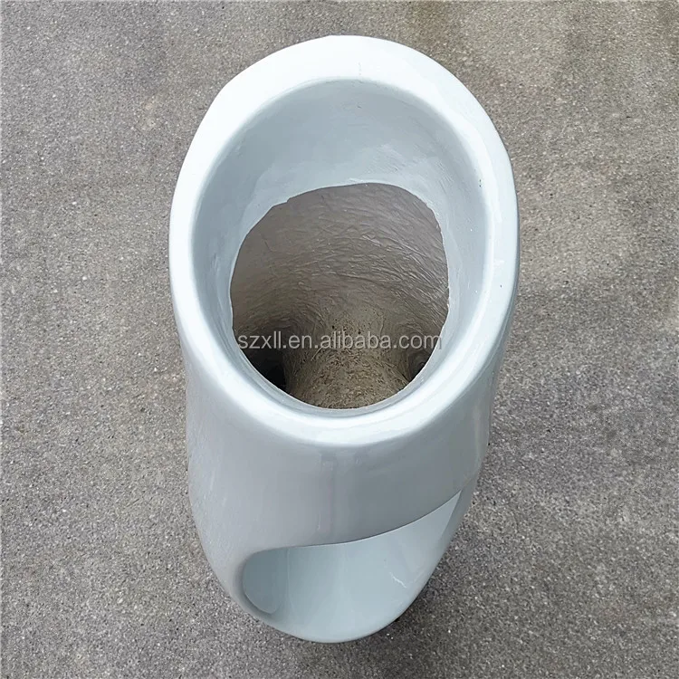 Simple white geometric tree hole shaped fiberglass floor standing vase micro landscape decoration vase creative plant pot