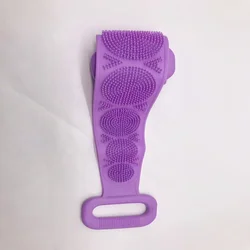 wholesale Fashionable multi function double-sided Back Body Brush Belt  silicone cleaning bath towel