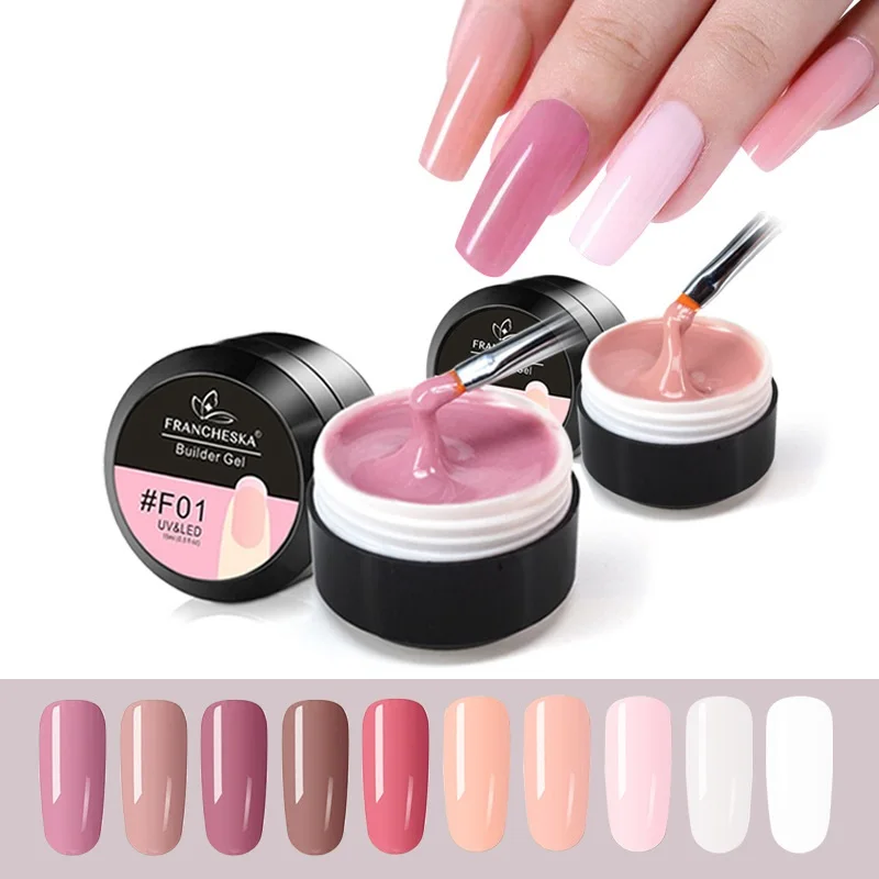 15g Paper Tray Quick Extension Adhesive Wholesale Phototherapy Detachable Painless Uv Nail Art Builder Polish Gel