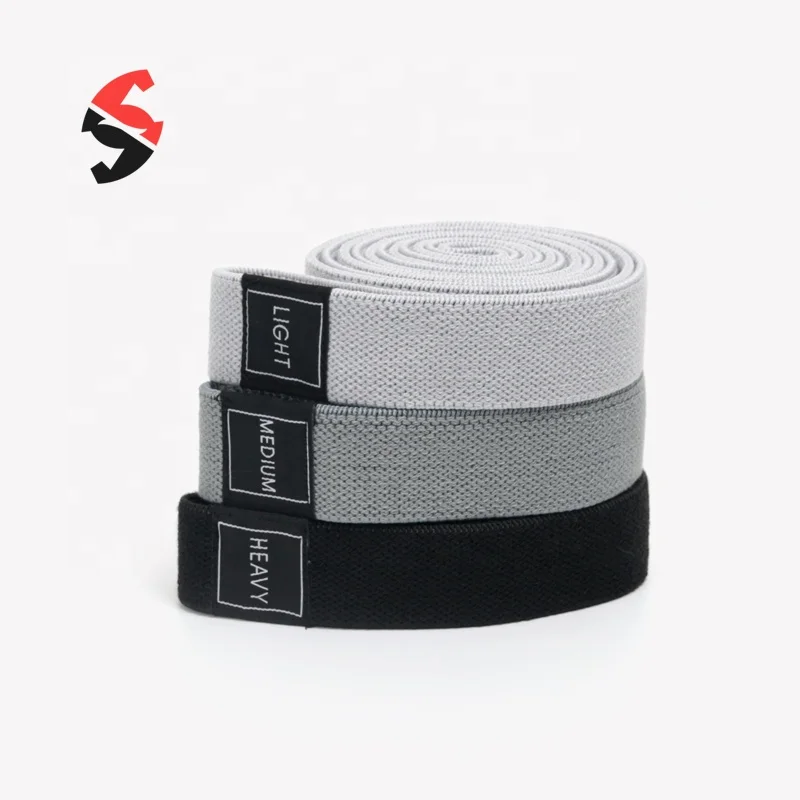 Workout Gym Fitness Yoga Training Pull Up Assist Long Fabric Resistance Bands Set Manufacturer