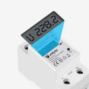 EMylo Smart Single Phase Digital Energy Meter, LCD Display with Wireless WiFi Remote Control 60A 90-250V 60Hz Smartphone APP