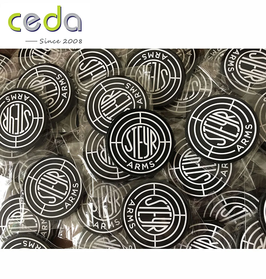 Militally weapon PVC Patch 2D Soft pvc designer patch  Customized rubber patches