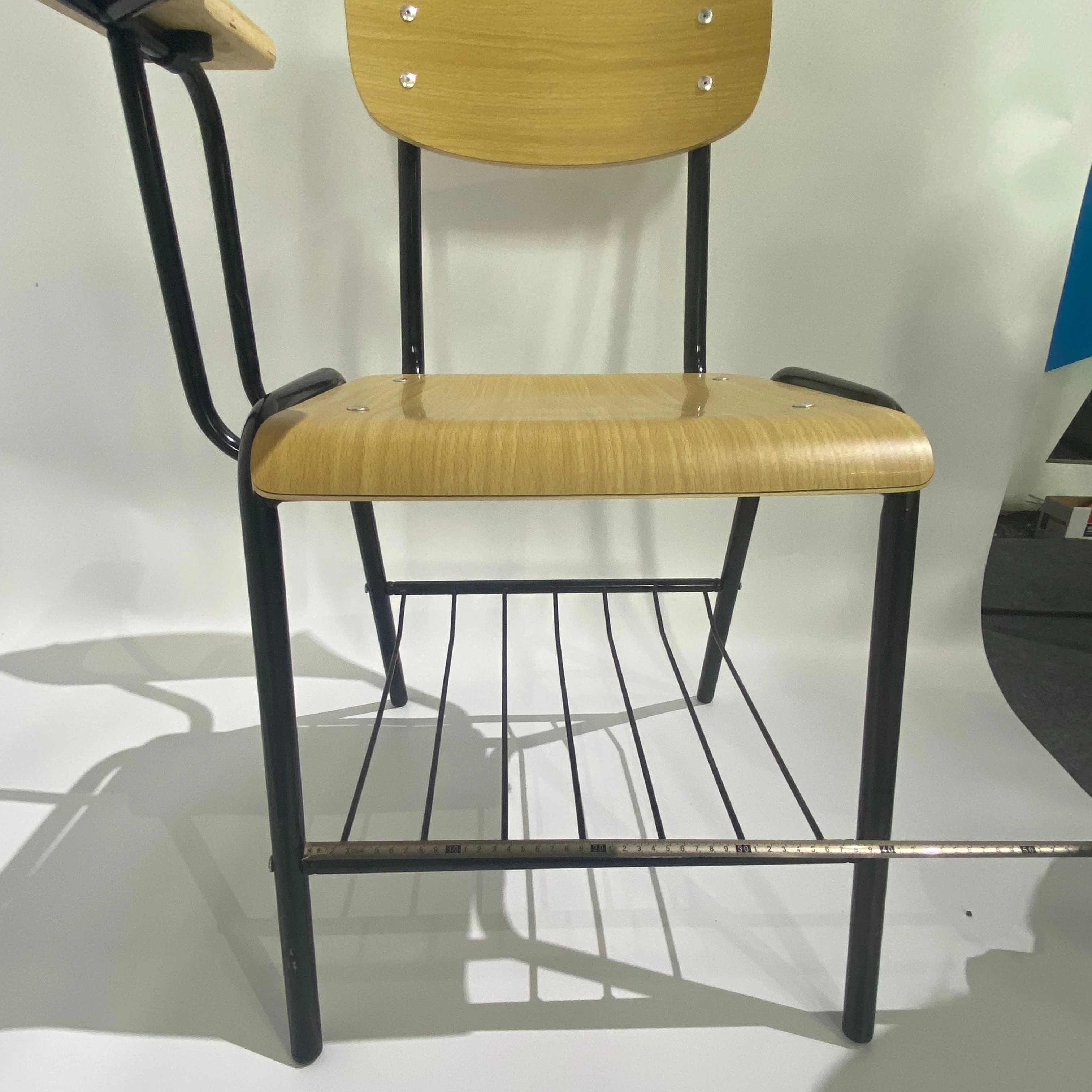 Plywood Writing Pad Chair school furniture student desk and chair Stackable School Chair with Plywood