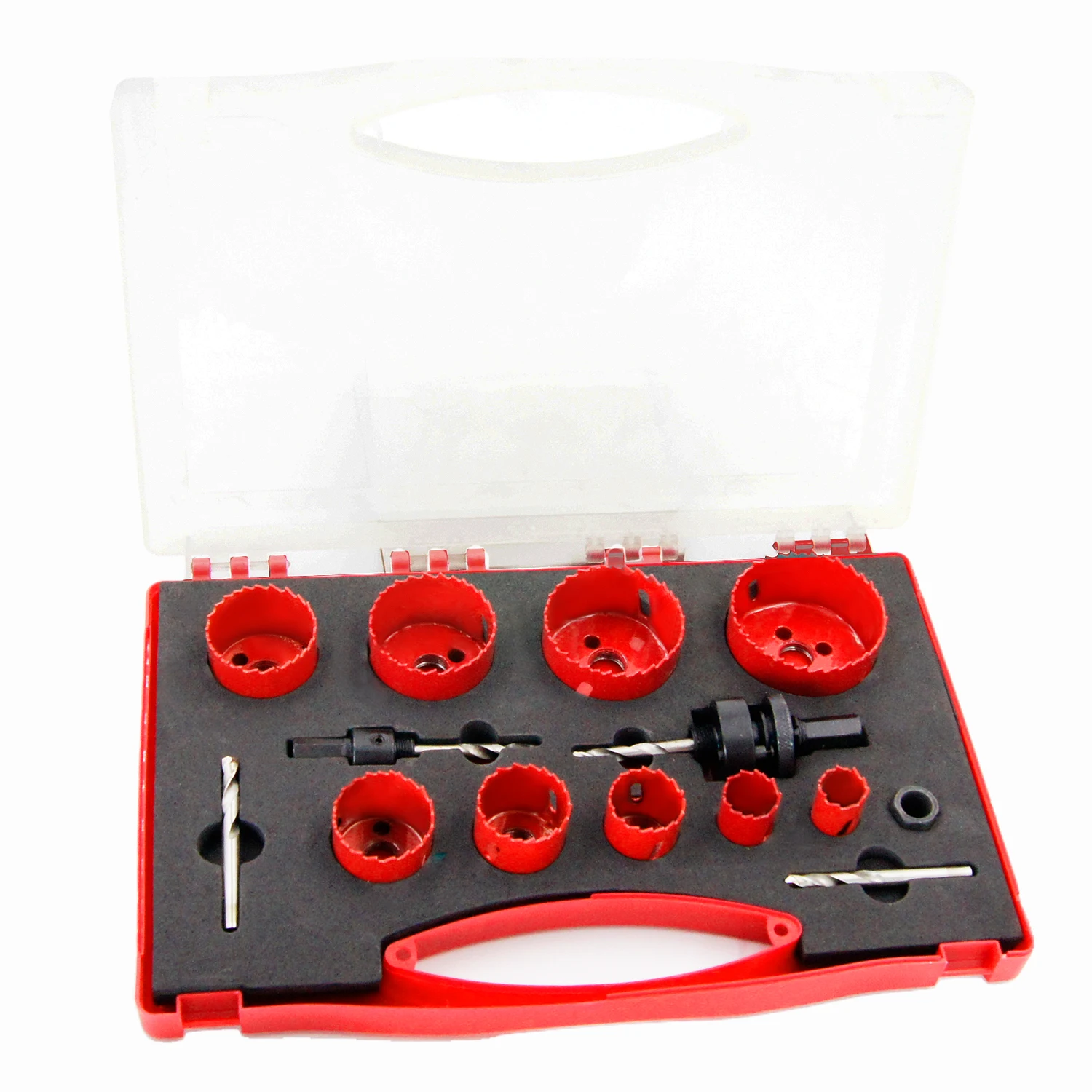 Bi-Metal Hole Saw Kit,LAIWEI14PCS High Performance Hole Saw Set with Arbors Replacement Drill Bits and Hex Key, Metal, Wood Cut