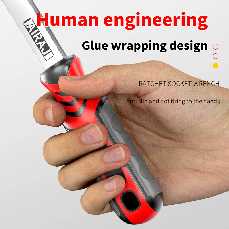 High-quality torque ratchet wrench polished chrome-plated 72-tooth professional quick combination ratchet wrench