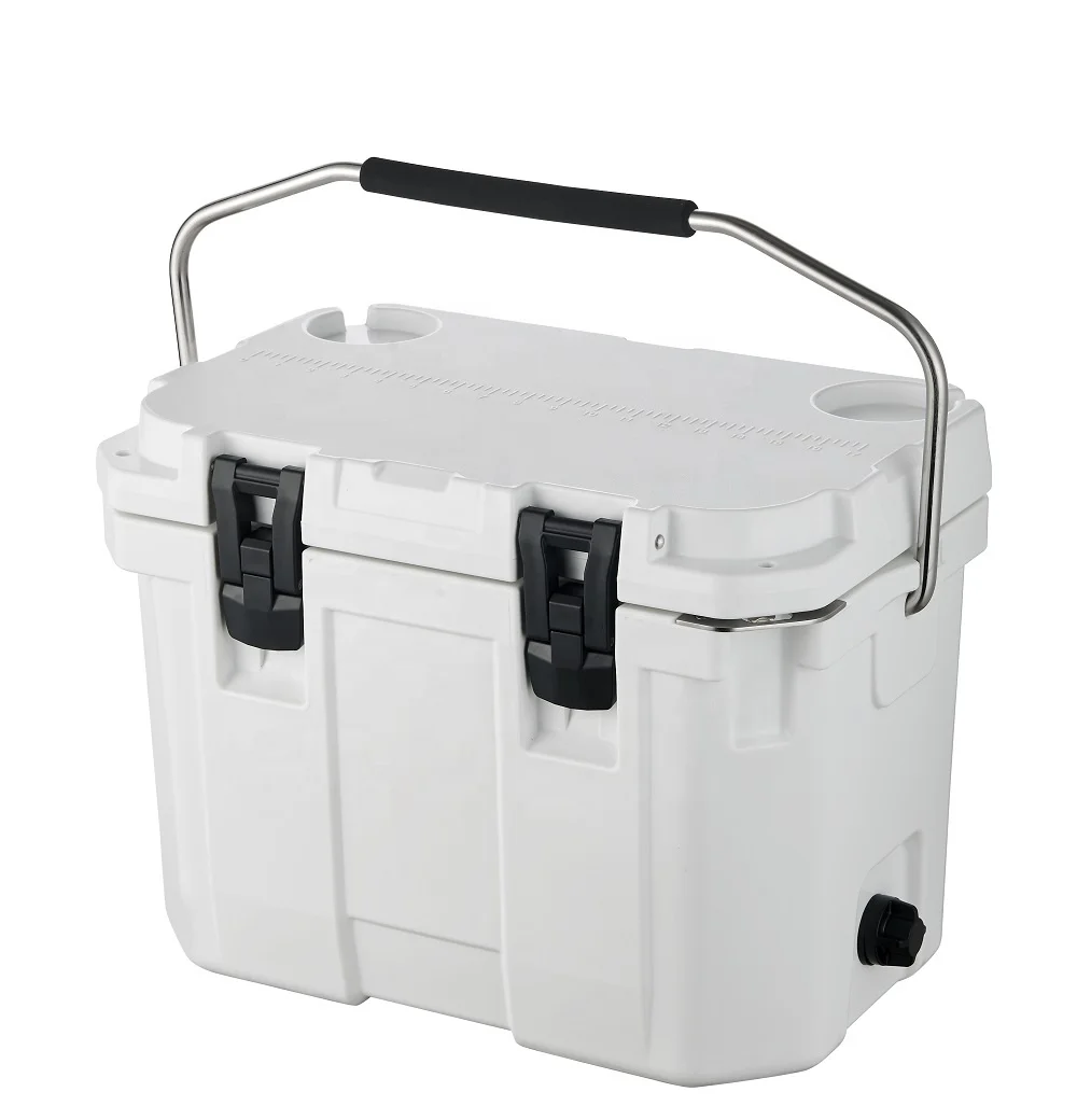 Outdoor portable cooler box 25L mini ice box rolling process long insulation time