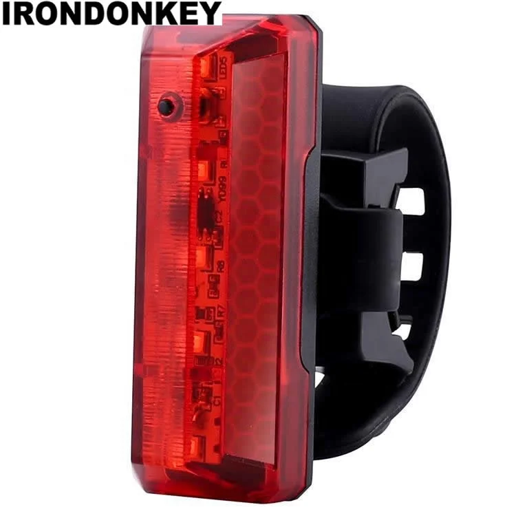 IRONDONKEY ABS USB Charging Bicycle Tail Lights Rainproof Night Running Cycling Equipment Accessories Long Endurance Rear