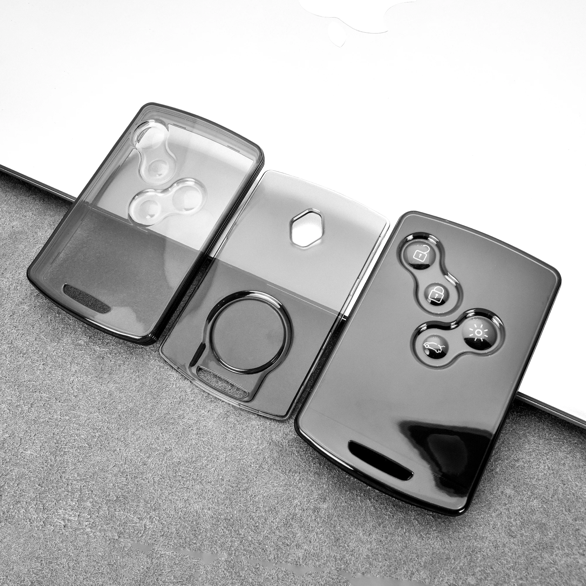 DM Auto Accessories Remote Car Key Cover TPU Soft Key Shell Case Full Protection Fit for Renault Fluence