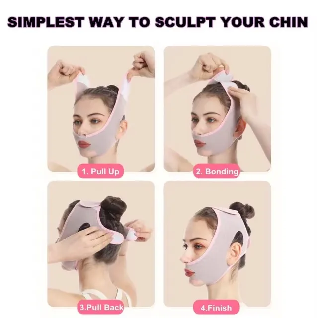 Private Label OEM Reduces Fine Lines Double Chin Reducer Face Lifting Bandage V lifting Face Mask