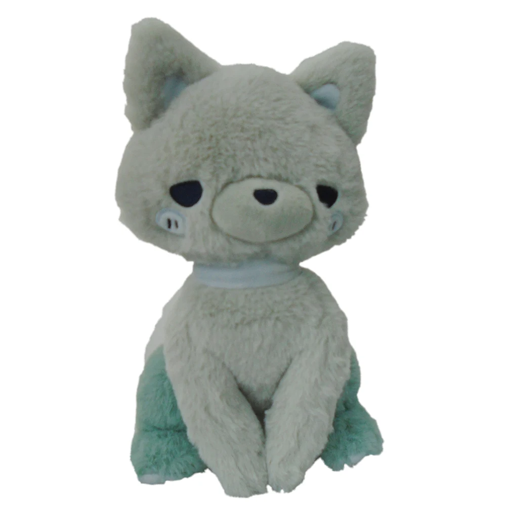 Plush blue sitting stuffed cat animal toy with OEKO-TEX certificate