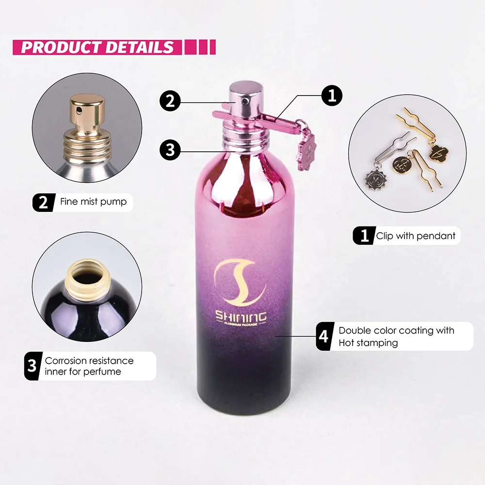 metal factory 20ml 50ml 800ml atomizer bottle with fine mist spray aluminum 5ml aluminum refillable perfume spray bottle