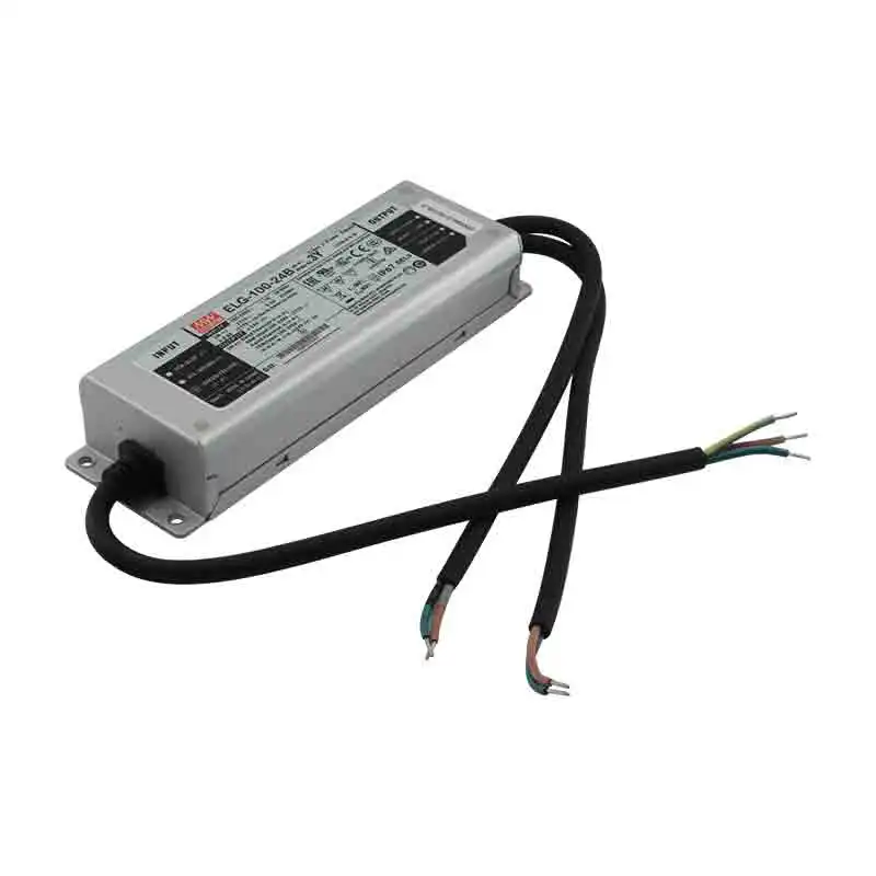 Meanwell ELG-100-24B-3Y 100W 24V IP67 В комплект поставки одноцветной светодиодной ленты без защиты от воды драйвер постоянного тока в переменный ток источник с режимом Переключения источника