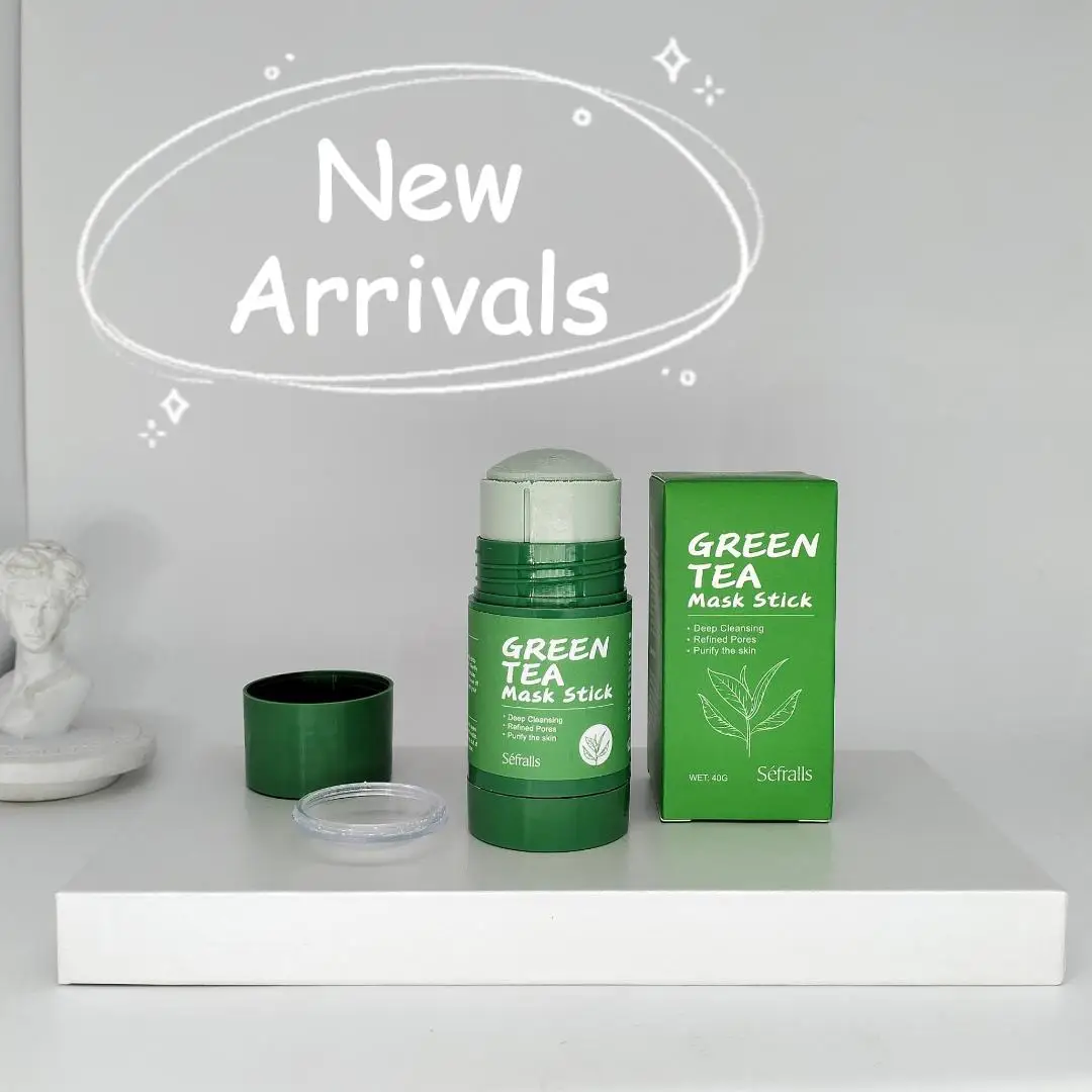 Custom Private Label Green Tea Mud Mask Stick Pore less Deep Cleanse Blackhead Remover Deep Pore Oil Control Green Clay Mask