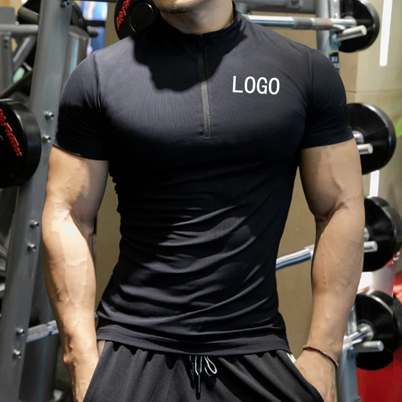 Wholesale 100% Polyester Printed Tshirts Gym Clothes For Men Custom Print Logo Sports Tee Shirt/