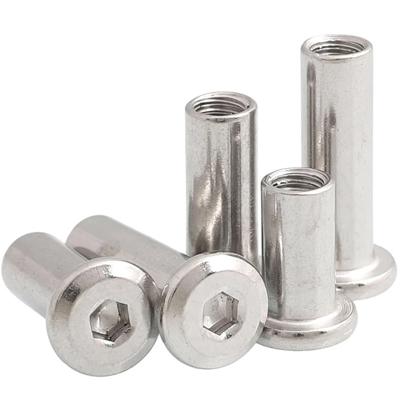 Stainless steel hex socket head screw and nut/ furniture bolt and nut