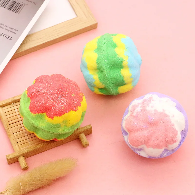 100g Sweet Orange Vanilla Bath Salt ball rainbow bubble essential