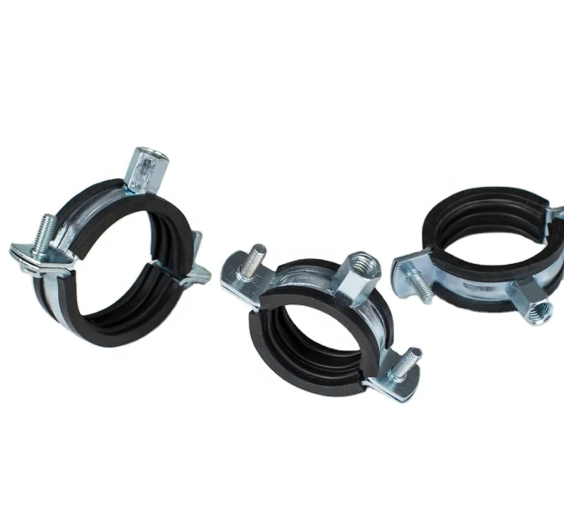 Нагревательная вентиляция и охлаждение воздуха, стальной трубный зажим с резиной