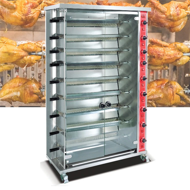 Electric rotisserie cooking machine 6 layers chicken grilled for sale