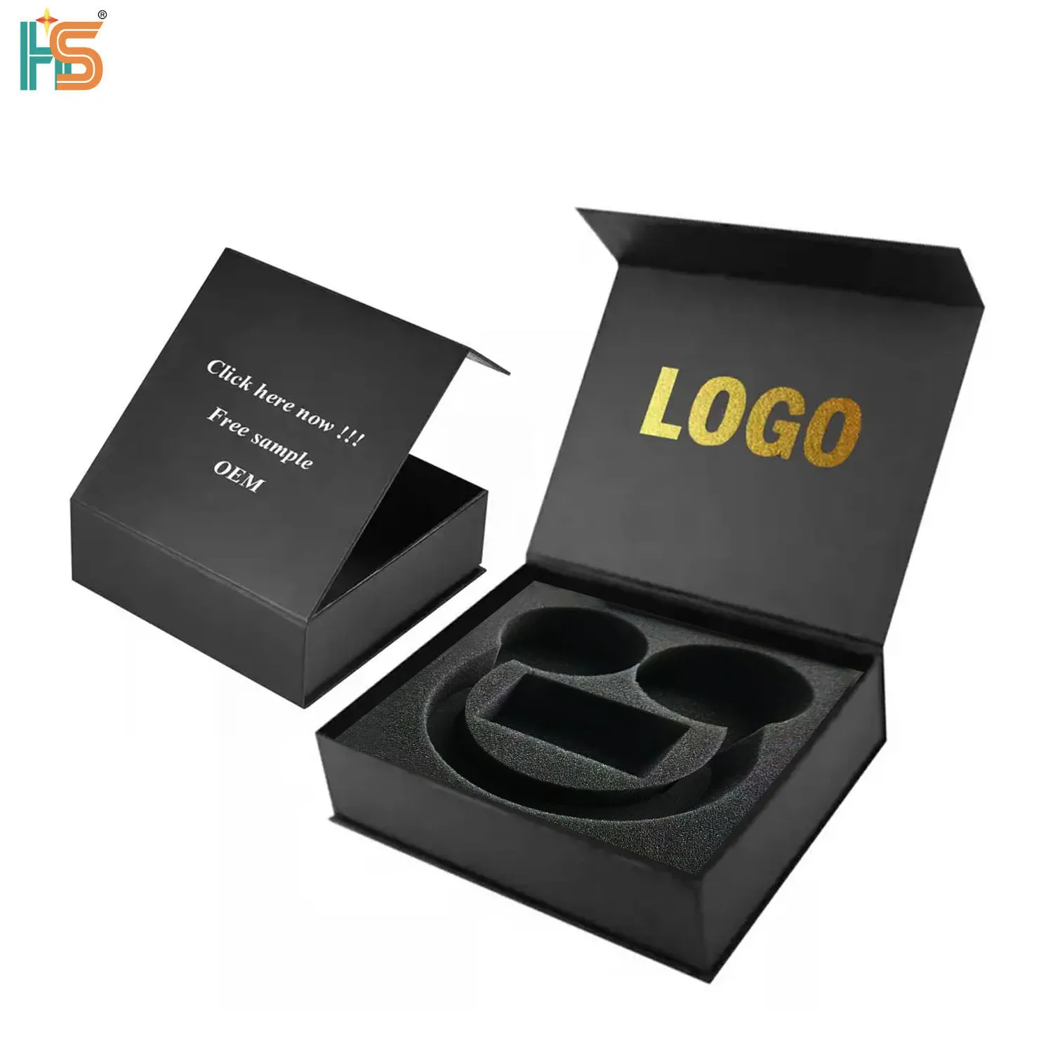 Luxury Rigid Gift Box Custom Foam Insert Bluetooth Earphone Packaging Box