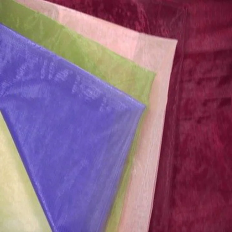 Новейший дизайн, высококачественная ткань, полиэстер, нейлон, двухцветная ткань из органзы для платья