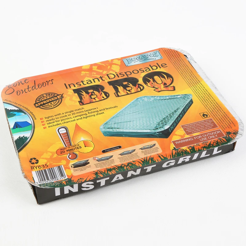 Disposable Instant Outdoor BBQ Brill Drip Pan BBQ Grill Disposable foil Tray