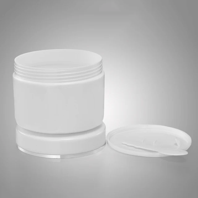
Hengjian stock 100g 200g 250g 300g 500g 800g 1000g cosmetic skincare storage container white plastic skincare cream jar with cap 