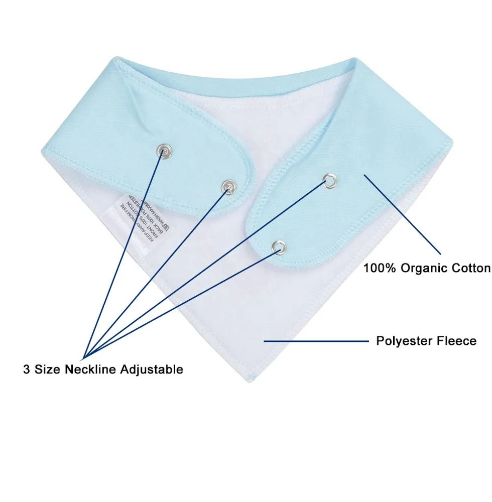 Антибактериальный мягкий однотонный детский Слюнявчик с принтом Слюнявчики с защелками детские слюнявчики