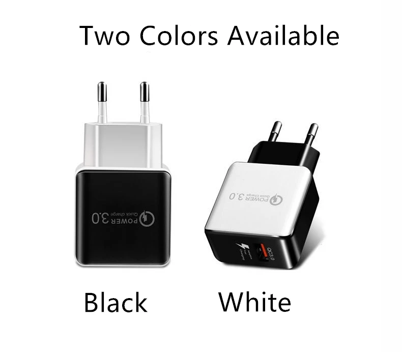 Factory Lowest Price 18W USB Charger Qc 3.0 US EU Charger Fast Charging Universal Adapter Wall Chargers