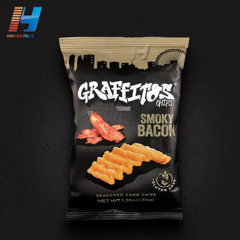 Custom gravure printing food packaging metallized fruit crisp packaging bag or pouch