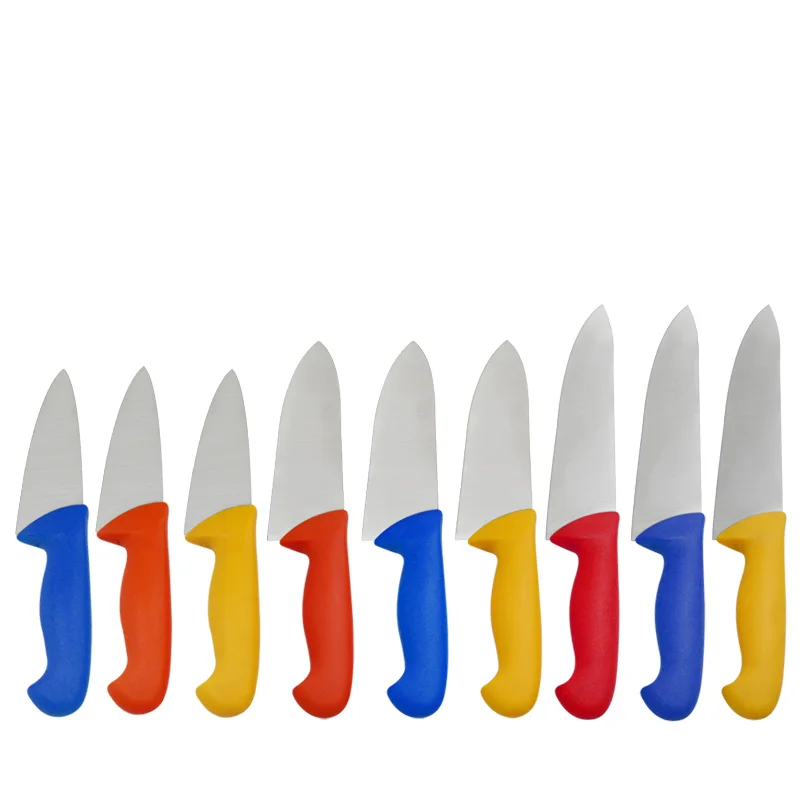 Factory Wholesale Slaughter Knife Stainless Steel Kitchen Boning Knife Butcher Knife With Colorful Plastic Handle