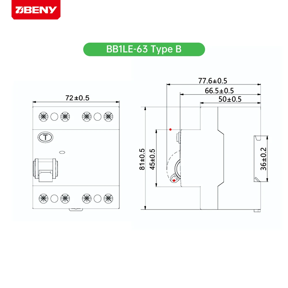 BENY China RCCB 10KA Residual Circuit Device RCD Electronic 30mA 100mA 300mA RCCB4 P 63A With 5 Years Warranty
