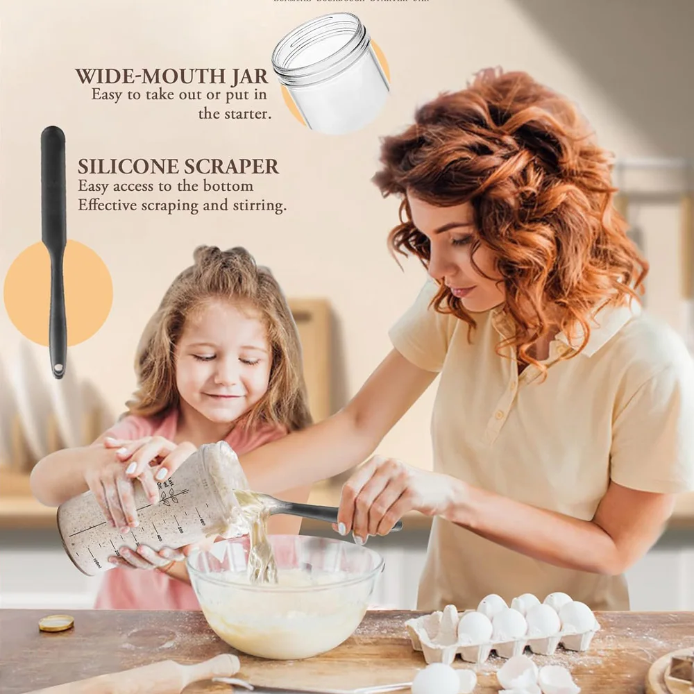 New product high quality labeling date with thermometer acid dough fermentation tank measuring cup suit