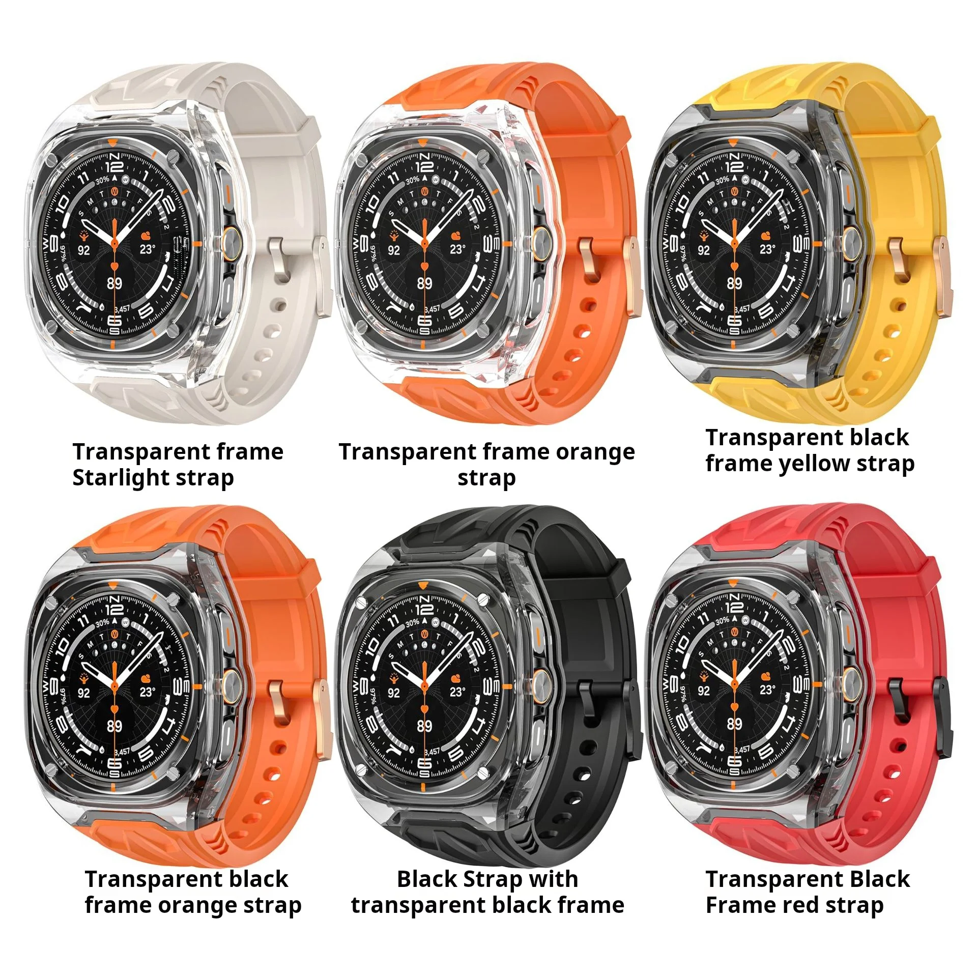 Подходит для Samsung watch47 ремешок часов высокого класса модификации прозрачный интегрированный