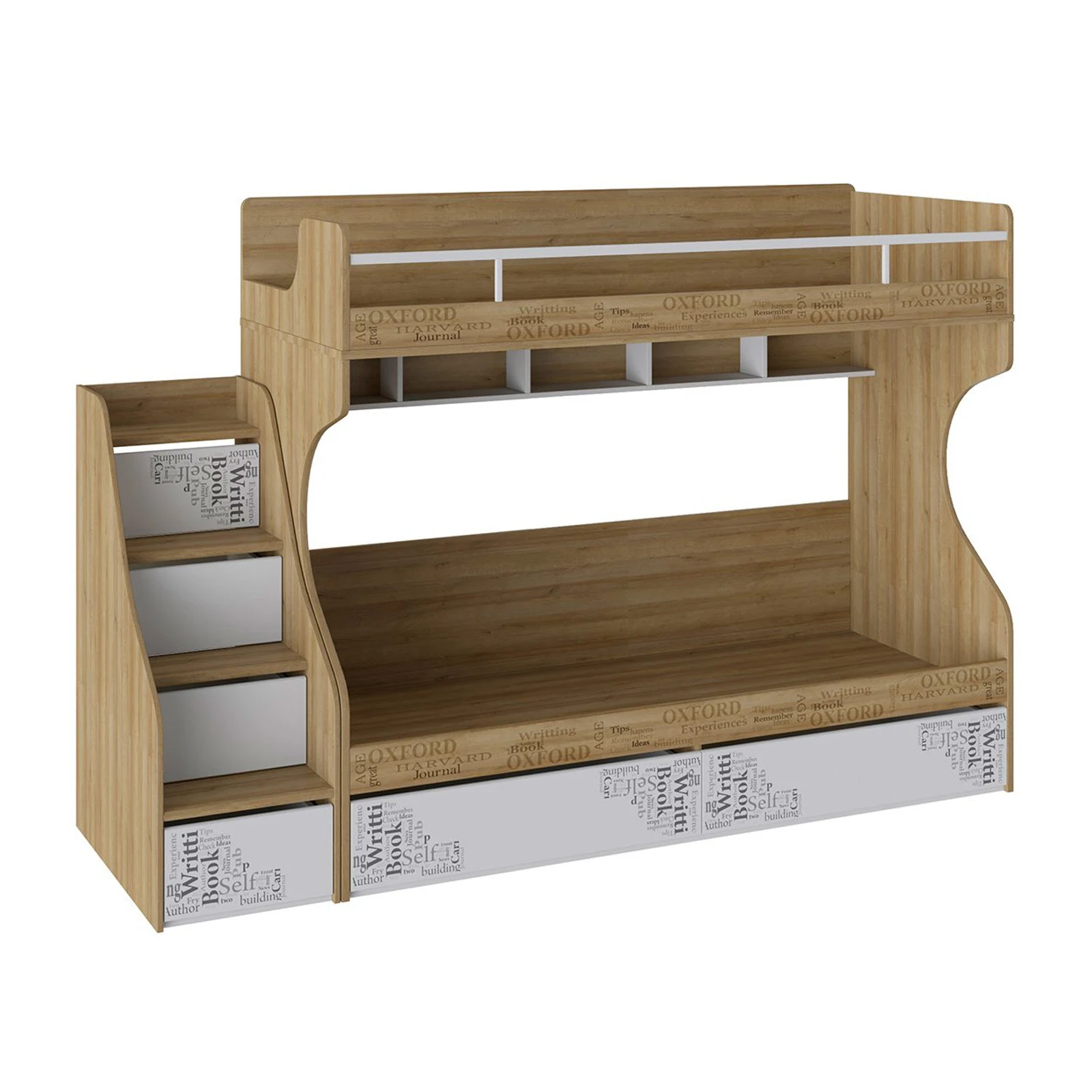 Exw Price Luxury Design Environmental Protection Materials Block Board Children Bunk Bed With Slide